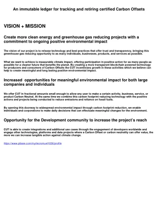 An immutable ledger for tracking and retiring certified Carbon Offsets