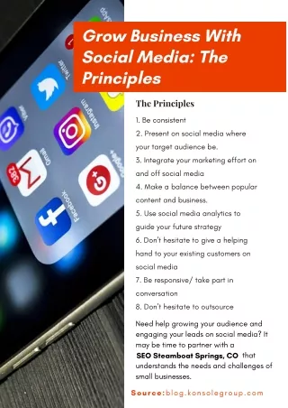 grow business with social media the principles