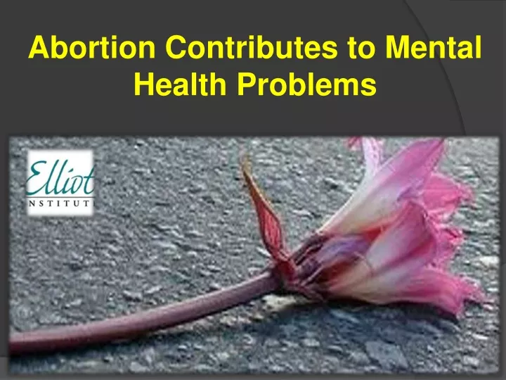 abortion contributes to mental health problems