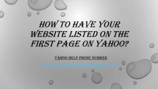 How to have your website listed on the first page on yahoo?