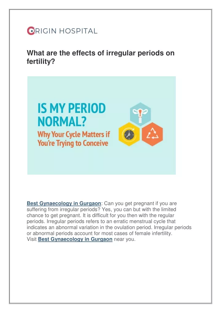 what are the effects of irregular periods