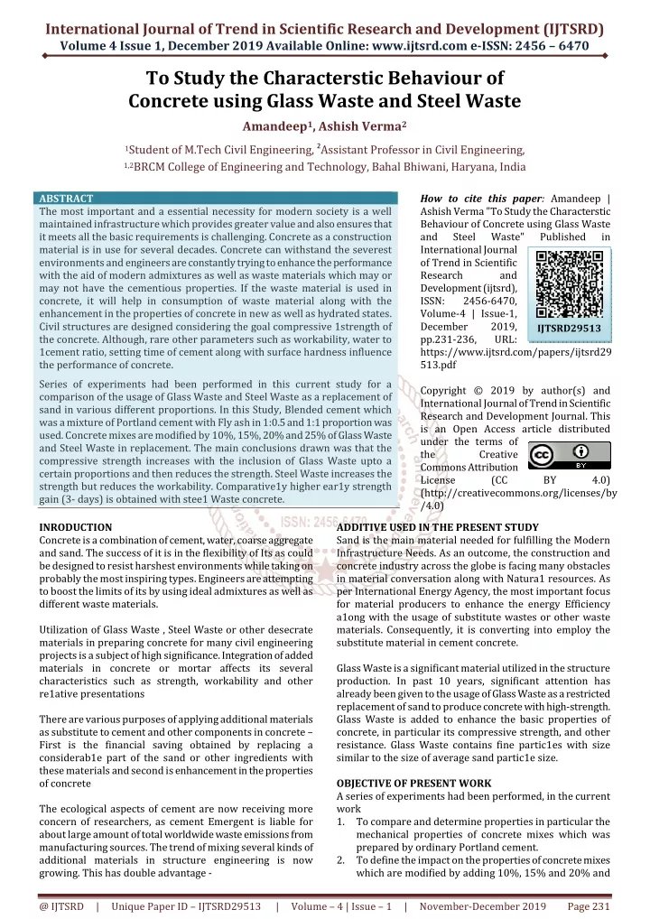 international journal of trend in scientific