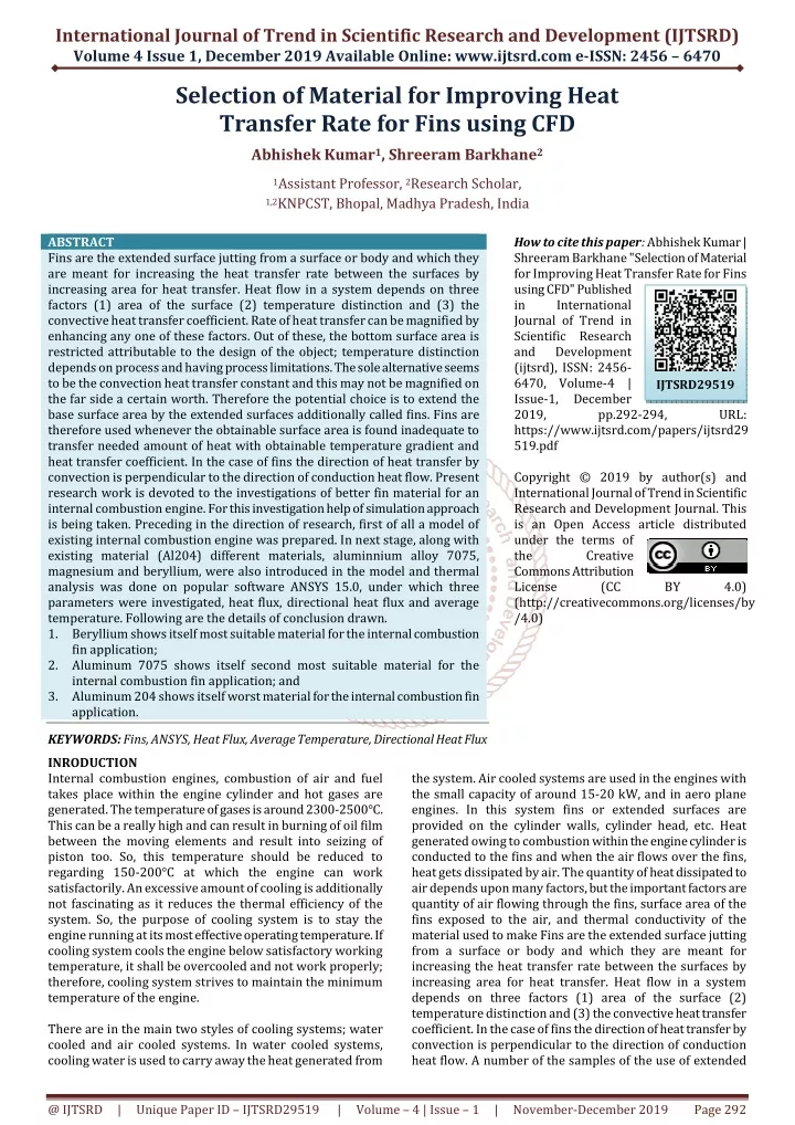 international journal of trend in scientific