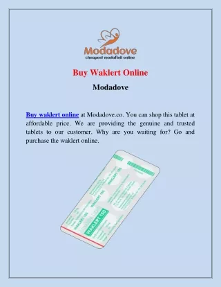 buy waklert online