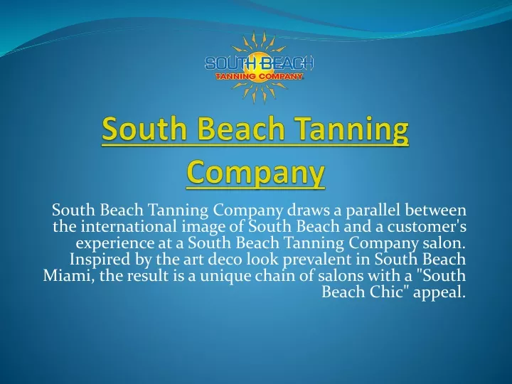 south beach tanning company