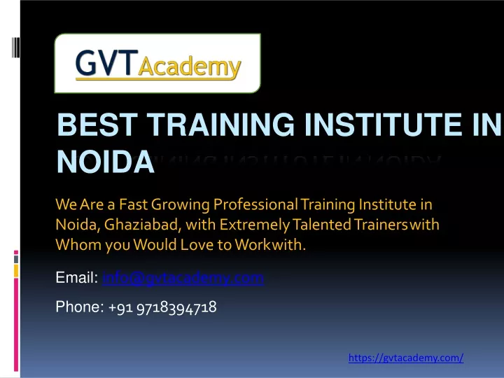 best training institute in noida