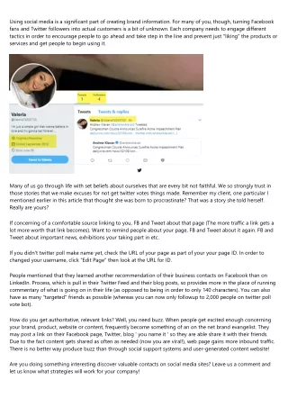 using social media is a significant part