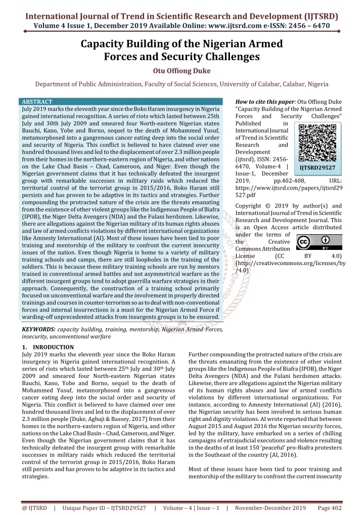 international journal of trend in scientific