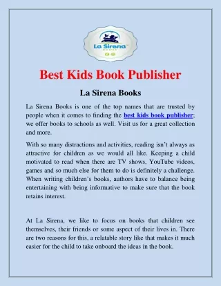 best kids book publisher