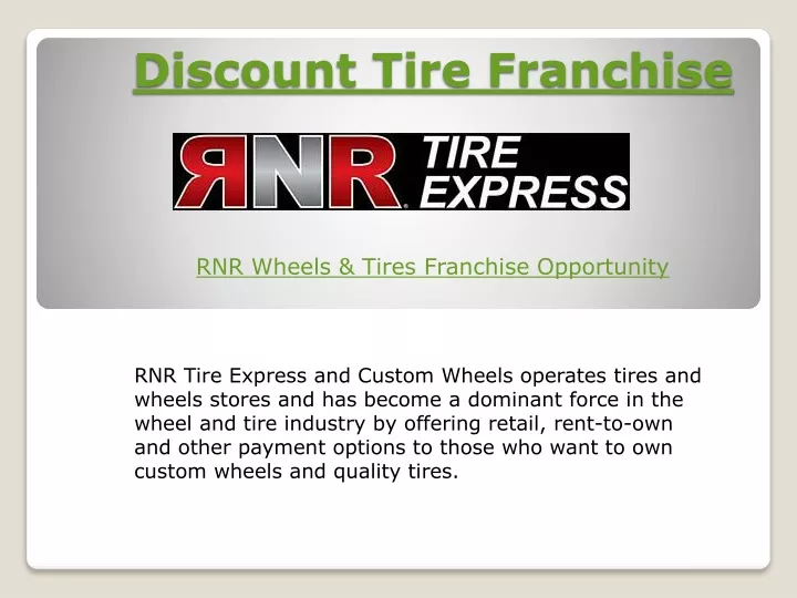 discount tire franchise