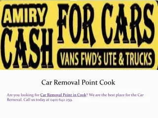 car removal point cook