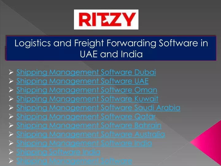 logistics and freight forwarding software