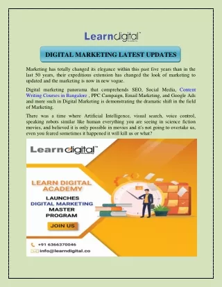 digital marketing latest updates