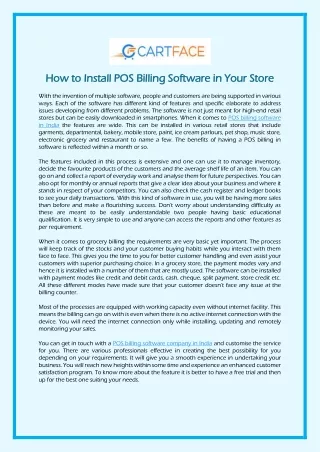 How to Install POS Billing Software in Your Store