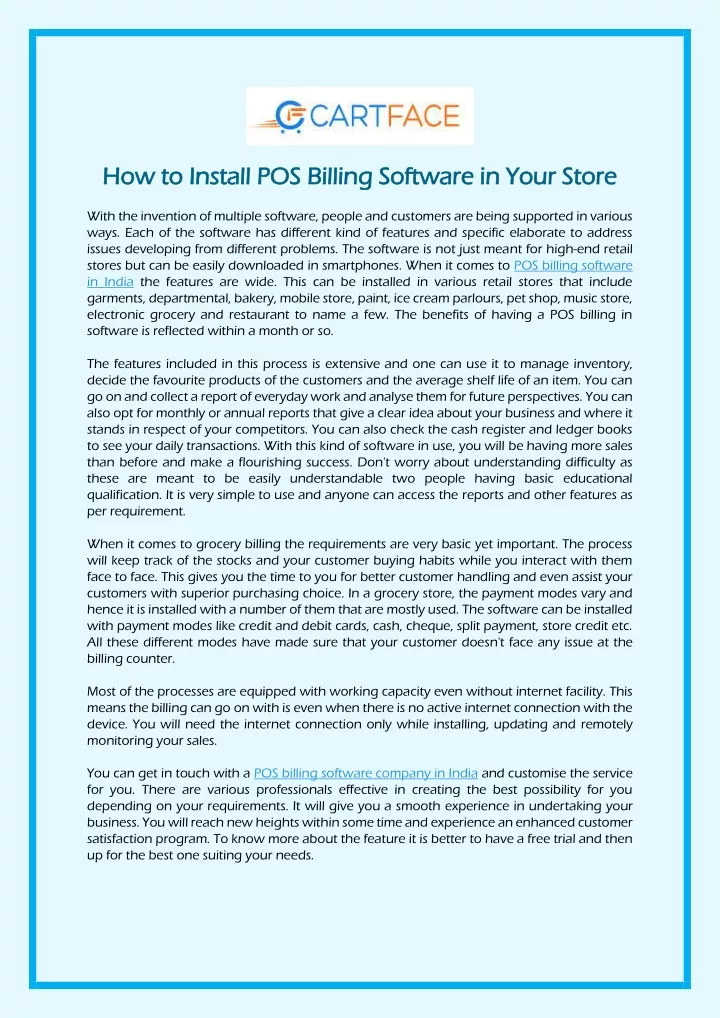how to how to i install pos nstall pos billing