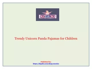 Trendy Unicorn Panda Pajamas for Children