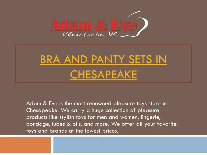 bra and panty sets in chesapeake