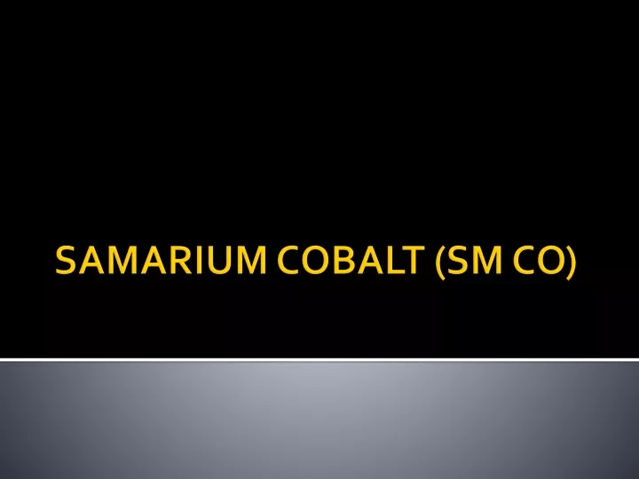 samarium cobalt sm co