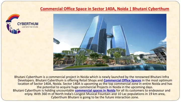 commercial office space in sector 140a noida bhutani cyberthum