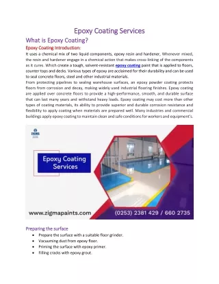 epoxy coating services epoxy coating services