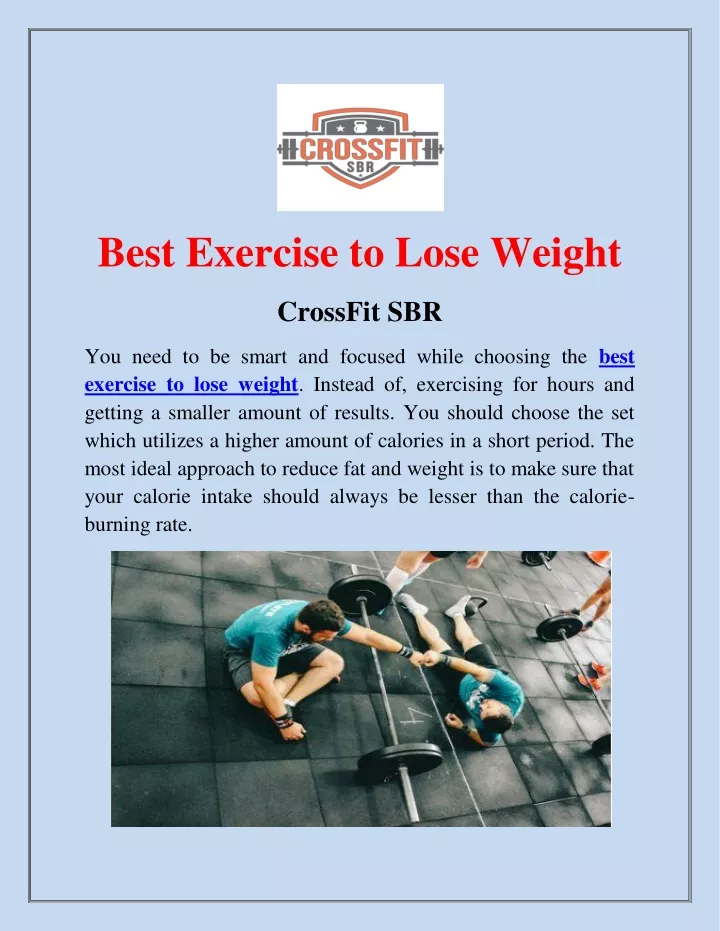 best exercise to lose weight