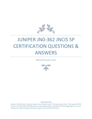 juniper jn0 362 jncis sp certification questions