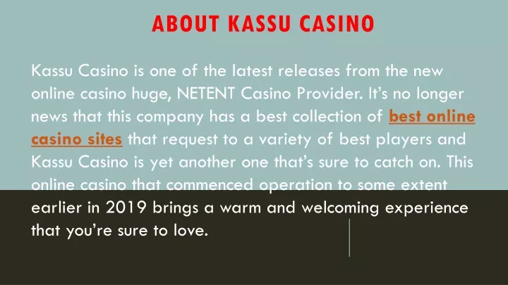 about kassu casino