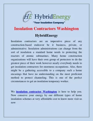 insulation contractors washington