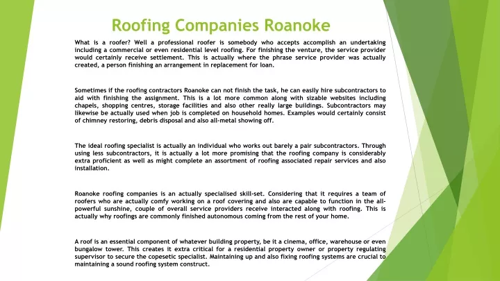 roofing companies roanoke