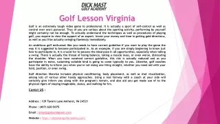 golf lesson virginia