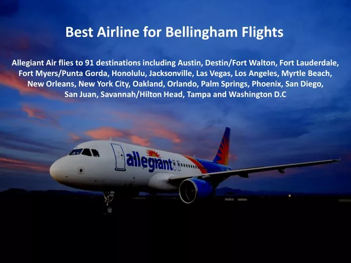 best airline for bellingham flights