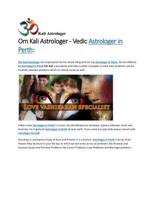 Om Kali Astrologer - Vedic Astrologer in Perth: