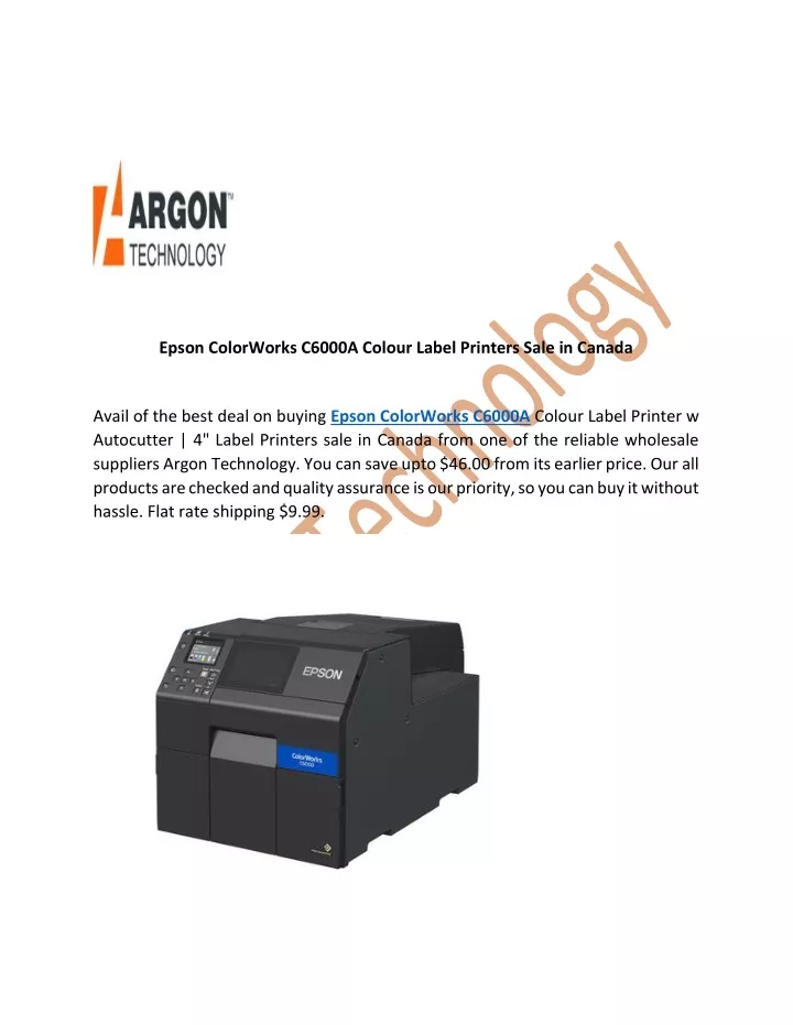 epson colorworks c6000a colour label printers