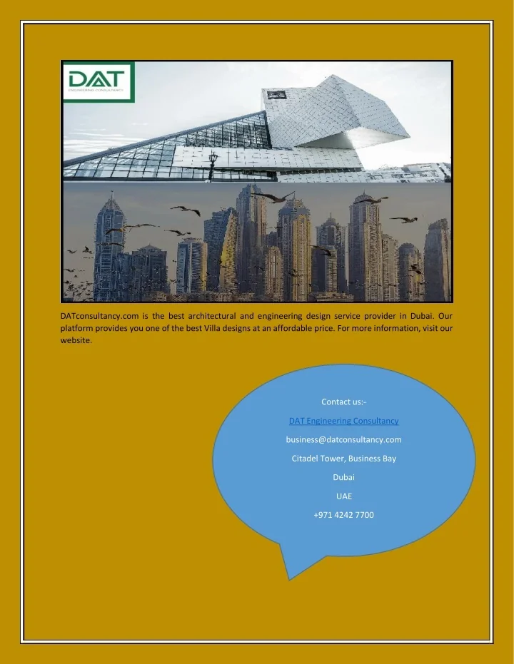 PPT - Villa design in Dubai | DATconsultancy.com PowerPoint ...