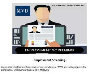 employment screening