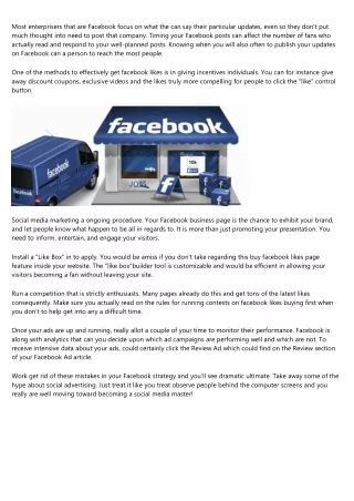 most enterprisers that are facebook focus on what