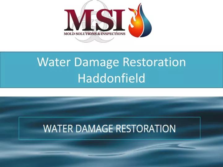 water damage restoration haddonfield