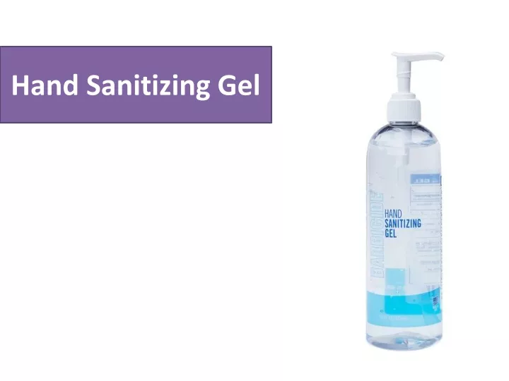 hand sanitizing gel