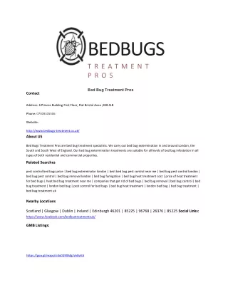 Bed Bug Treatment Pros