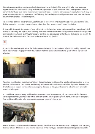 home improvement jobs can tremendously boost your