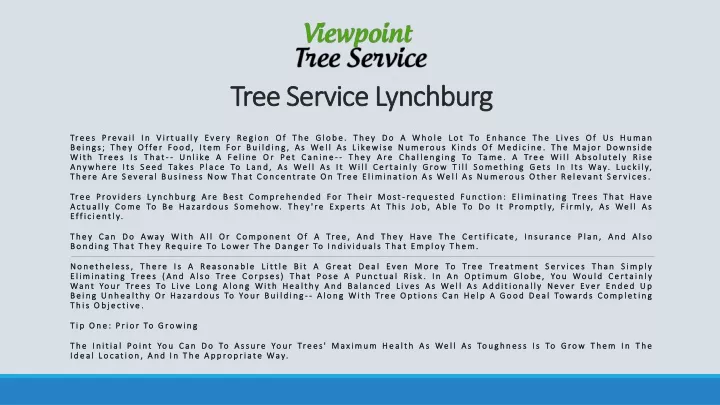 tree service lynchburg