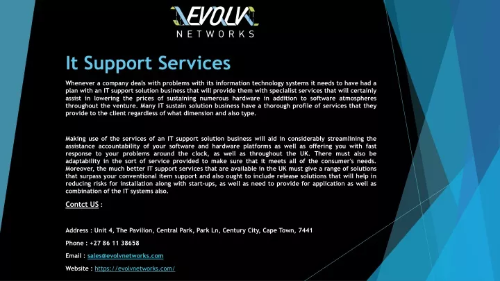 it support services