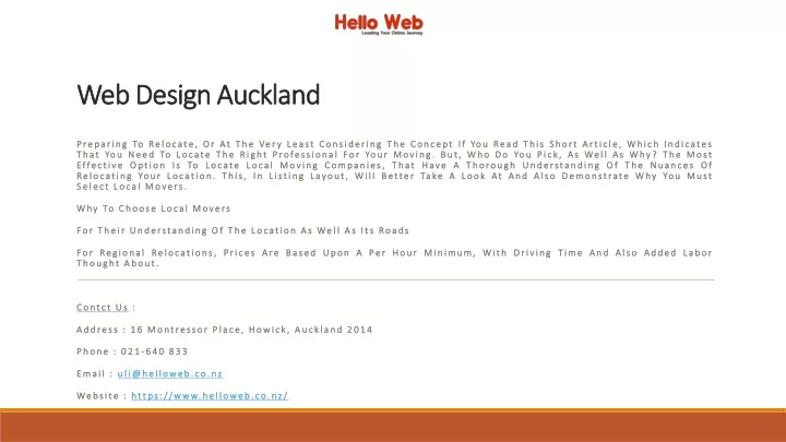 web design auckland