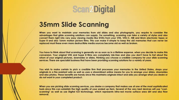 35mm slide scanning