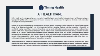 ai healthcare