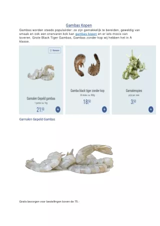 g gambas gambas worden steeds populairder ze zijn
