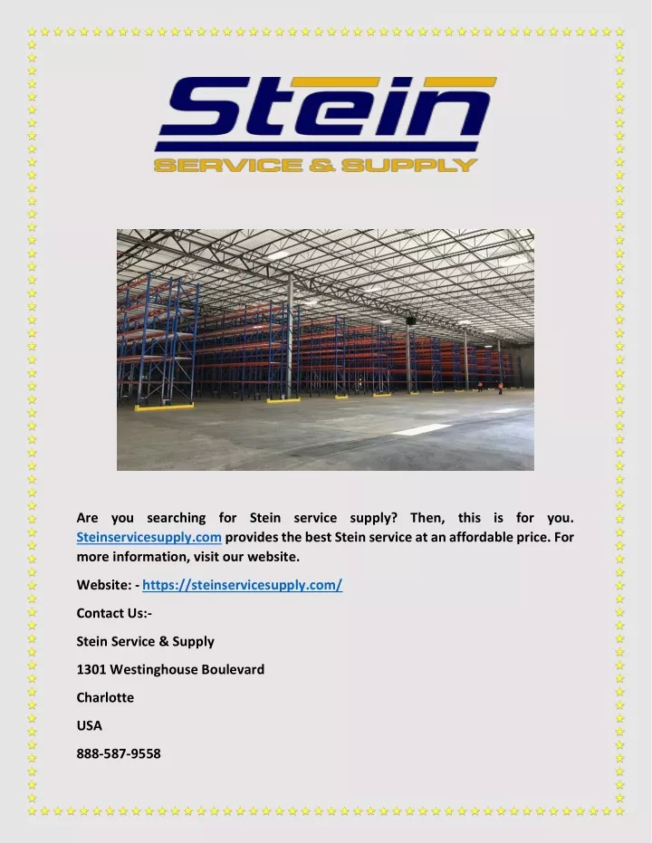 are you searching for stein service supply then