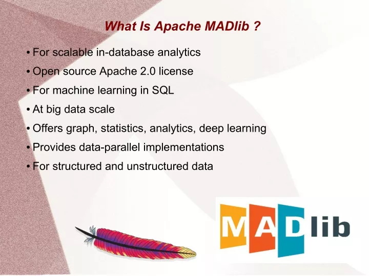 what is apache madlib