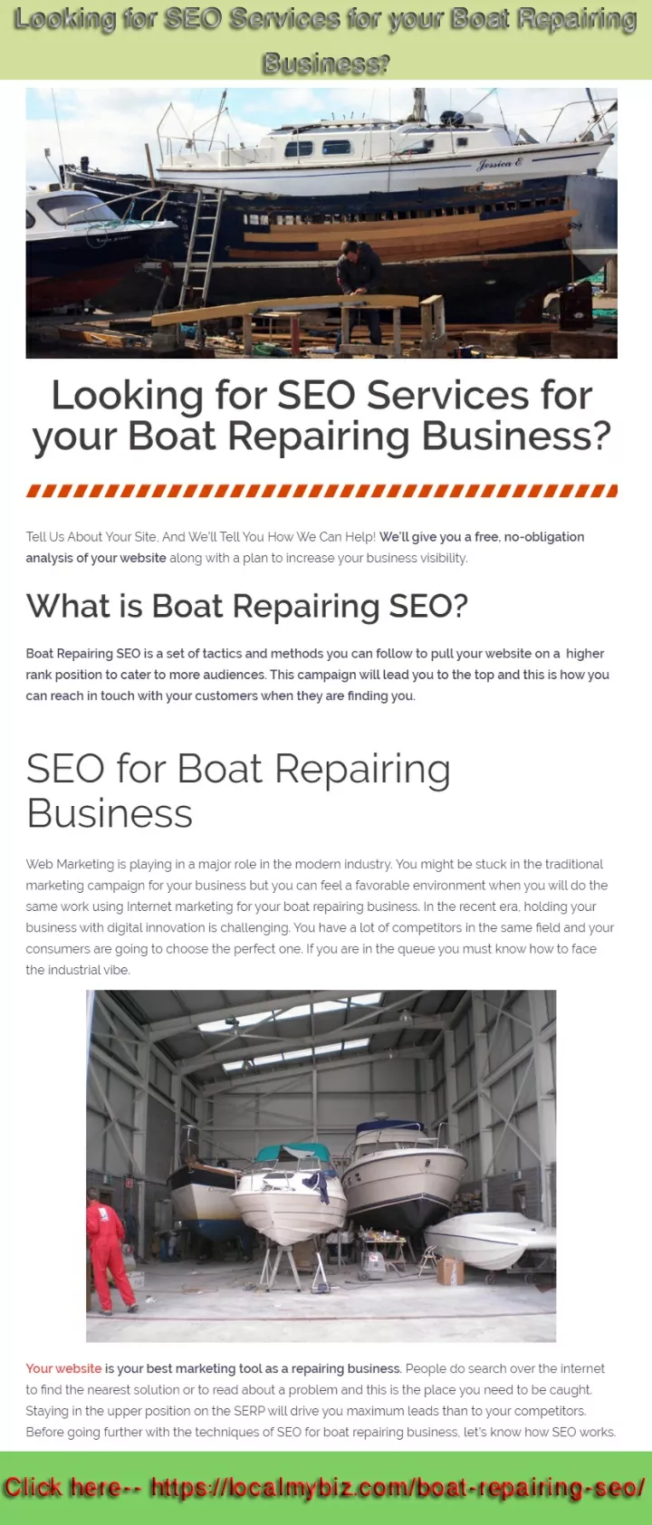 looking for seo services for your boat repairing