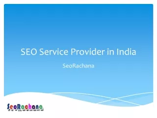 SEO Service Provider in India SeoRachana